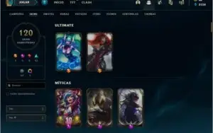 Vendo Conta LOL Diamante 4, Com 120 Skins +118 Champs