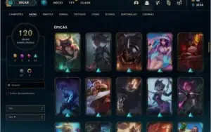 Vendo Conta LOL Diamante 4, Com 120 Skins +118 Champs