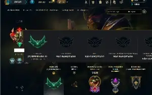 Unranked com TODOS os champs e 167 Skins + 1 Rara