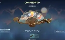 conta valorant com leque celestial, passe ativo e 2k de VP