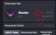 Conta League of Legends ELO MESTRE 78% de VITORIAS