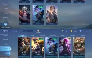 Conta Épico V. Possui a Freya(499 dima) lesley e ww(skins)