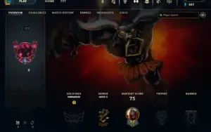 Conta Com Black Alistar (Alistar Negro) Skin Mais Rara
