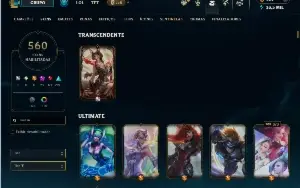 Conta League of Legends -  560 Skins