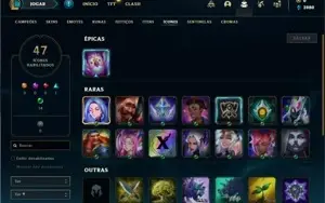 Conta Platina 4 com 30 Champs e 5 Skins + 1 Fragmento