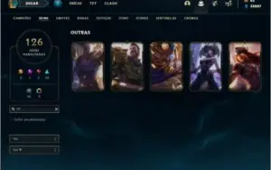 Conta prata 3 com TODOS os champs e 126 skins + 32k de EA