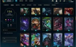 Conta prata 3 com TODOS os champs e 126 skins + 32k de EA