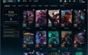 Conta prata 3 com TODOS os champs e 126 skins + 32k de EA