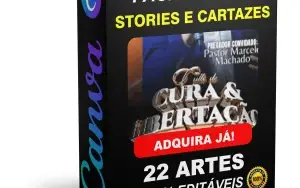 Pack Canva Gospel Stories e Cartazes Vol 1 - 22 Artes