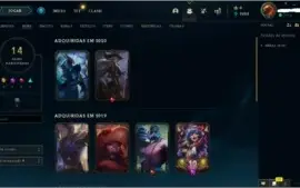 Conta Lol  gold1 season passada parou plat 4