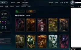 Conta desde 2010 - 219 skins, 119 icons, Único Dono
