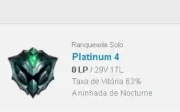 conta lol smurf lvl 35 63% win ganhando 26 pdl e perdendo 10