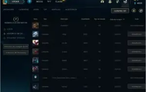 conta lol smurf lvl 35 63% win ganhando 26 pdl e perdendo 10