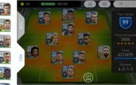 Conta de PES Mobile com 25 Bolas Pretas com Messi, Neymar...