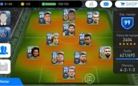 Conta de PES Mobile com 25 Bolas Pretas com Messi, Neymar...