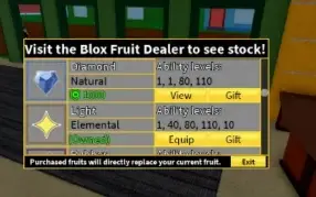 Conta de blox fruit com frutas inventário op e frutas perm