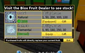 Conta de blox fruit com frutas inventário op e frutas perm