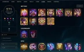 Conta LoL Lvl 476 - 377 skins (19 prestigios) 400k+ de lux
