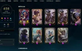 Conta lol final de 2015, com 428 skins, Esmeralda I e +