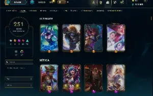 Diamante 3 com TODOS os champs e 251 Skins + 8 Vitoriosas