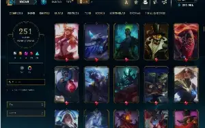 Diamante 3 com TODOS os champs e 251 Skins + 8 Vitoriosas