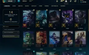 Conta Mestre com 22 Champs e 2 Skins + 8 Fragmentos