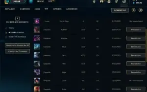 Conta Mestre com 22 Champs e 2 Skins + 8 Fragmentos