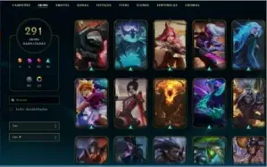 Conta lol 291 skins