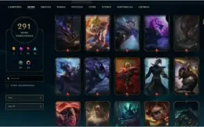 Conta lol 291 skins