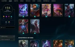 Prata 1 com 130 Champs e 124 Skins ( SUP / ADC )