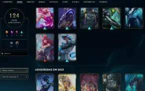 Prata 1 com 130 Champs e 124 Skins ( SUP / ADC )