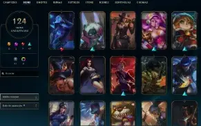 Prata 1 com 130 Champs e 124 Skins ( SUP / ADC )
