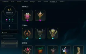 Conta LoL/MMR Mestre/Full Champs/Skins: 404/Ícones: 609