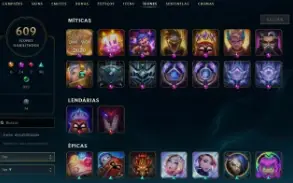 Conta LoL/MMR Mestre/Full Champs/Skins: 404/Ícones: 609