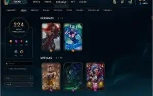 R$ 2800+ em RP - 224 Skins - 277 Icones - Season 3+