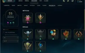 R$ 2800+ em RP - 224 Skins - 277 Icones - Season 3+
