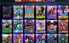 Conta Marvel Snap deck meta - Todos os Big Bads - 7 spotligh