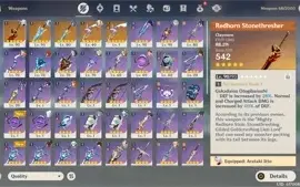 AR55, ITTO + CHIFRES, EULA + PINHOS, ZHONGLI, ALBEDO, RAIDEN