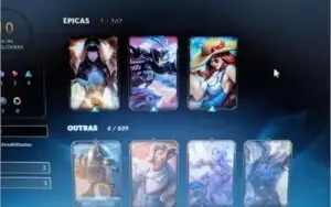Conta Lol Gold IV 10 skins baratinha
