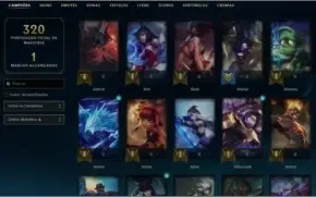 CONTA LOL MMR DIAMANTE NV204 QUASE TODOS OS CHAMPS 117 SKINS