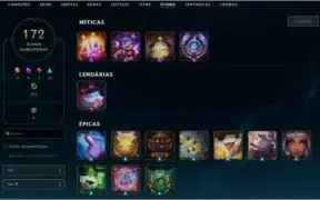CONTA LOL MMR DIAMANTE NV204 QUASE TODOS OS CHAMPS 117 SKINS