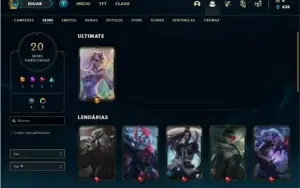 Conta Platina 4 com 52 Champs e 20 Skins + 9 Cromas