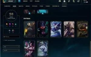 Conta Platina 4 com 52 Champs e 20 Skins + 9 Cromas