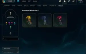 CONTA UNRANKED COM 48 SKINS E 91 CHAMPS