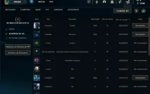 Ouro 4 com 40 Champs e 2 Skins
