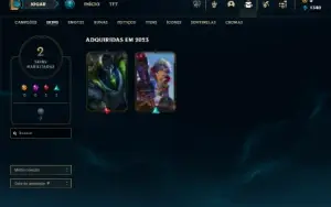 Ouro 4 com 40 Champs e 2 Skins