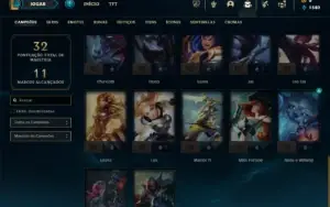 Ouro 4 com 40 Champs e 2 Skins