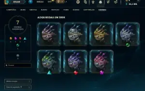 Mestre com 31 Champs e 1 Skin + 14 Fragmentos