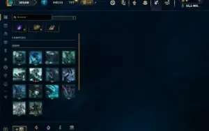 Mestre com 31 Champs e 1 Skin + 14 Fragmentos