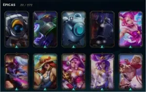 CONTA DE LOL COM ITENS DE COLECIONADOR